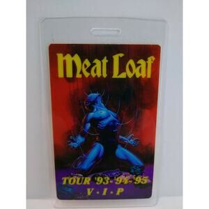 Meat Loaf Vintage Original Laminated Backstage Pass VIP Concert Tour 1993-1995